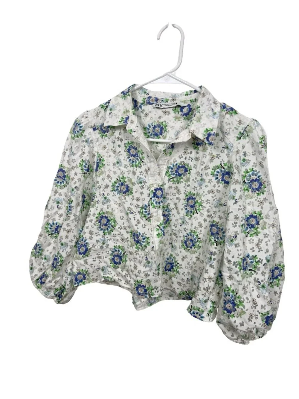Zara cropped button